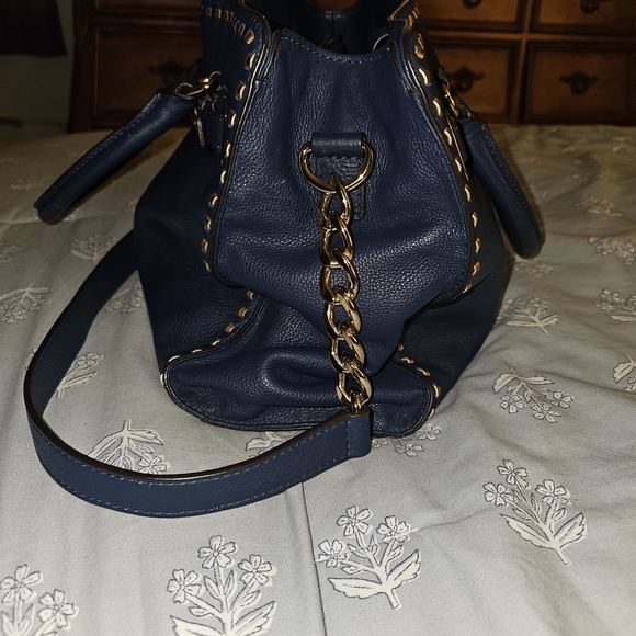 Michael Kors Navy Blue Leather Bag - Picture 2 of 7